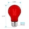Luxrite A19 LED Edison Red Light Bulb 4.5W 60W Equivalent Clear Glass E26 Base LR21720-1PK - alternate 7